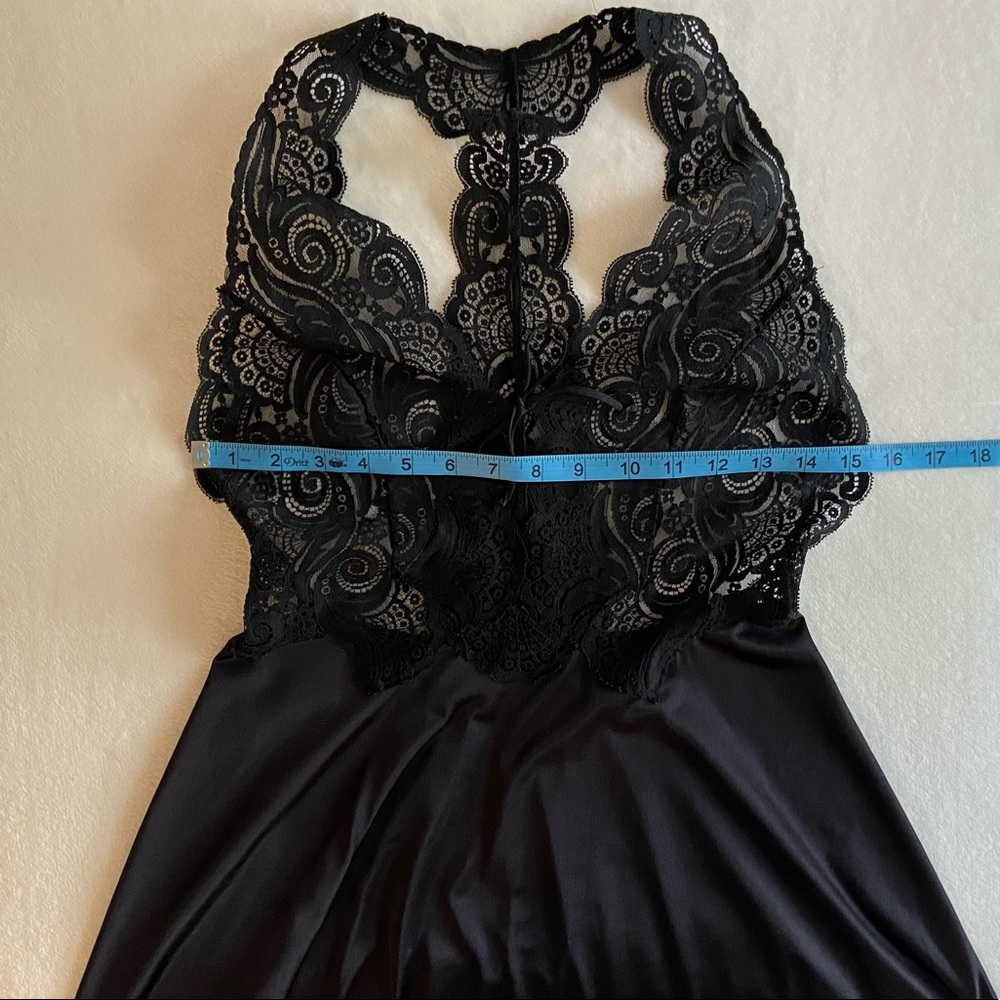 Glydons, Vintage Black Lace Racerback Nightgown - Picture 13 of 15